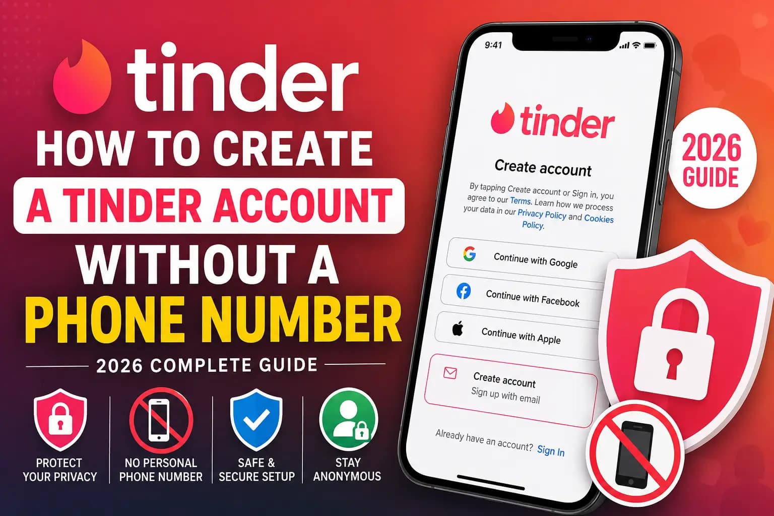 Tinder Without Phone Number [Create Tinder Account without Phone Number] (2026 Complete Guide)