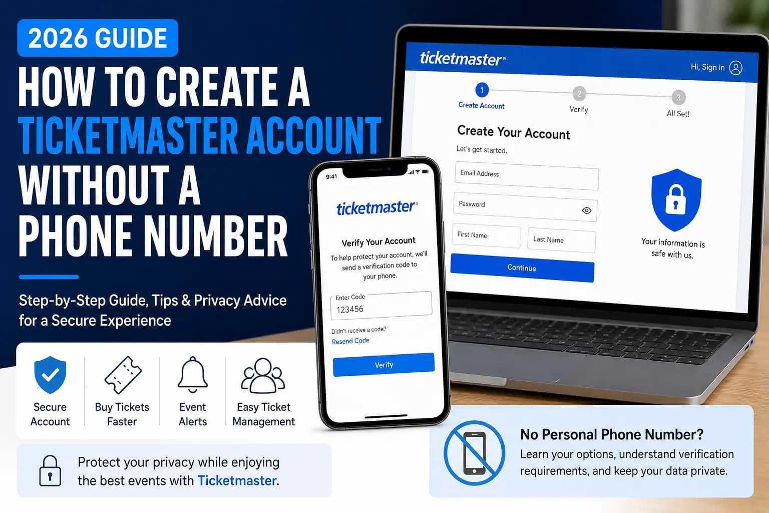 How to Create a Ticketmaster Account Without a Phone Number (2026 Complete Guide)