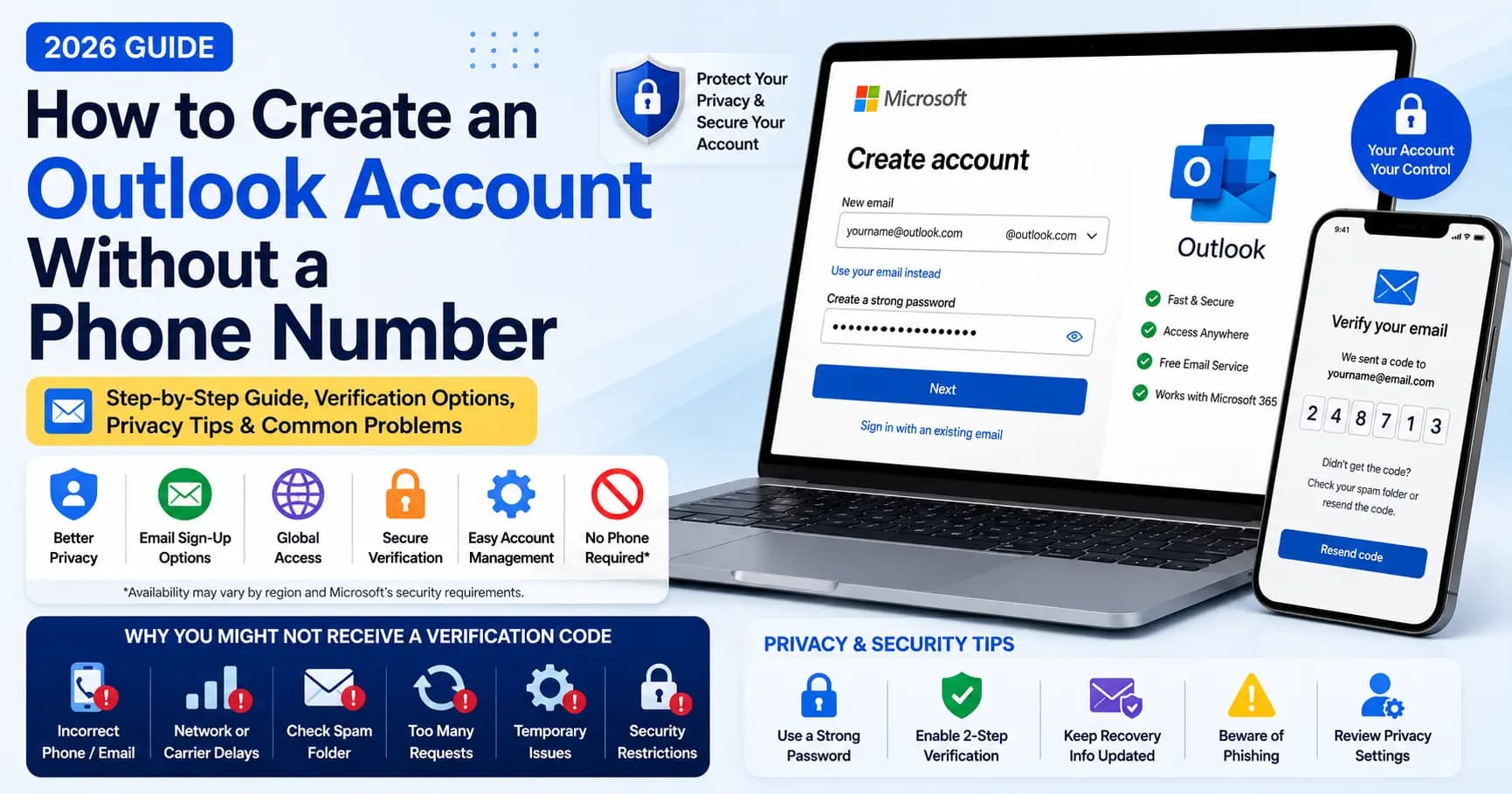 How to Create an Outlook Account Without a Phone Number