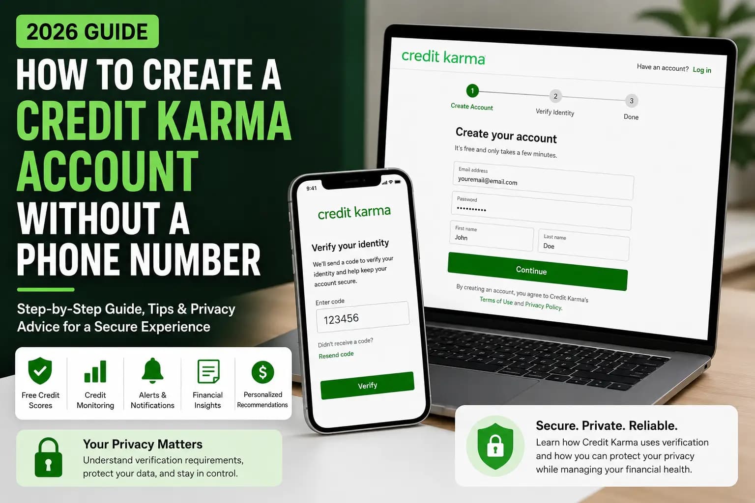 How to Create a Credit Karma Account Without a Phone Number